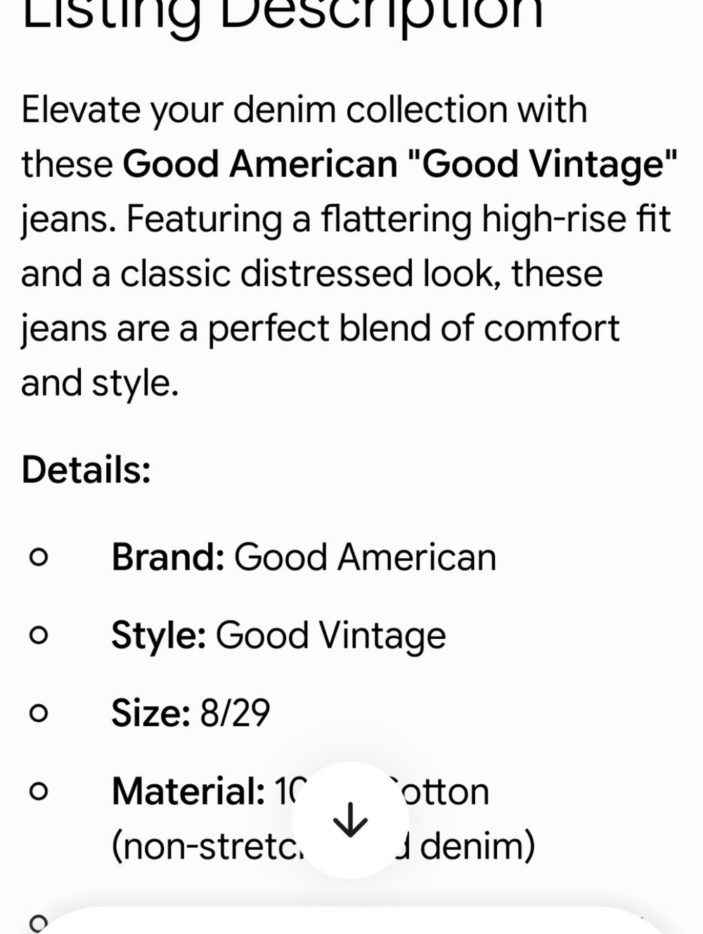 Good American Good Vintage High Rise Distressed Straight Leg Cotton Jeans, 8/29 - Picture 14 of 15